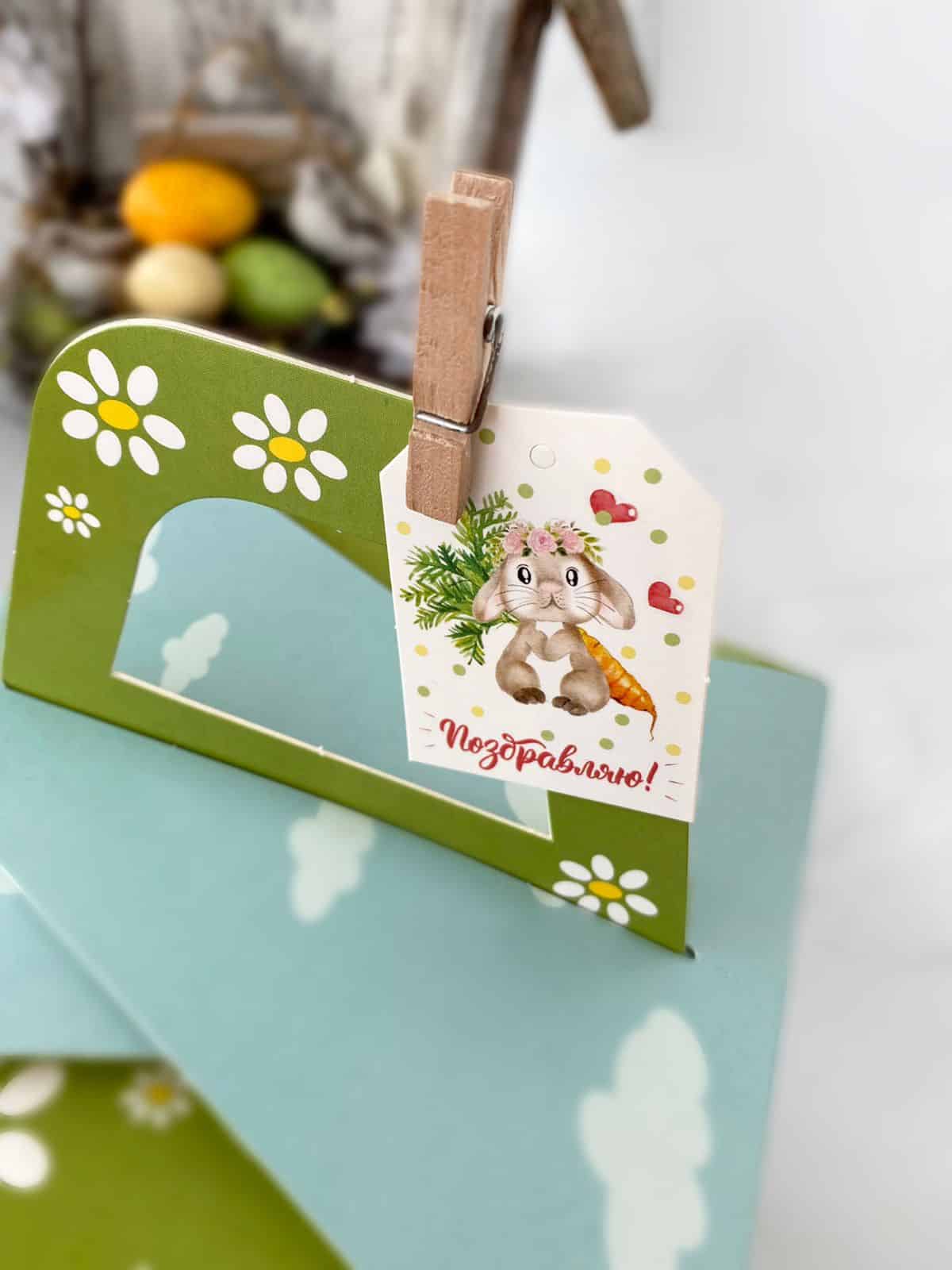 Коробка под кулич с окном "Пасхальные Кролики" — изображение 4